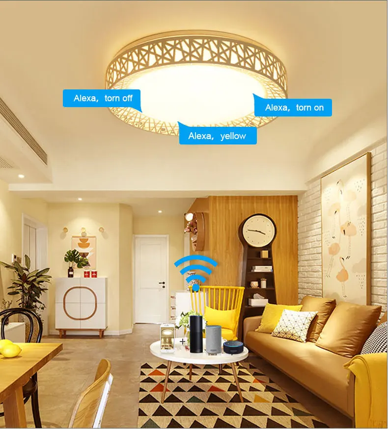zigbee ceiling light work with hue smartthings echo plus warm white cool white dimmer control(13)