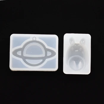 

SNASAN Saturn celestial body Totoro Silicone Mold pendant Resin Silicone Mould handmade DIY Jewelry Making epoxy resin molds