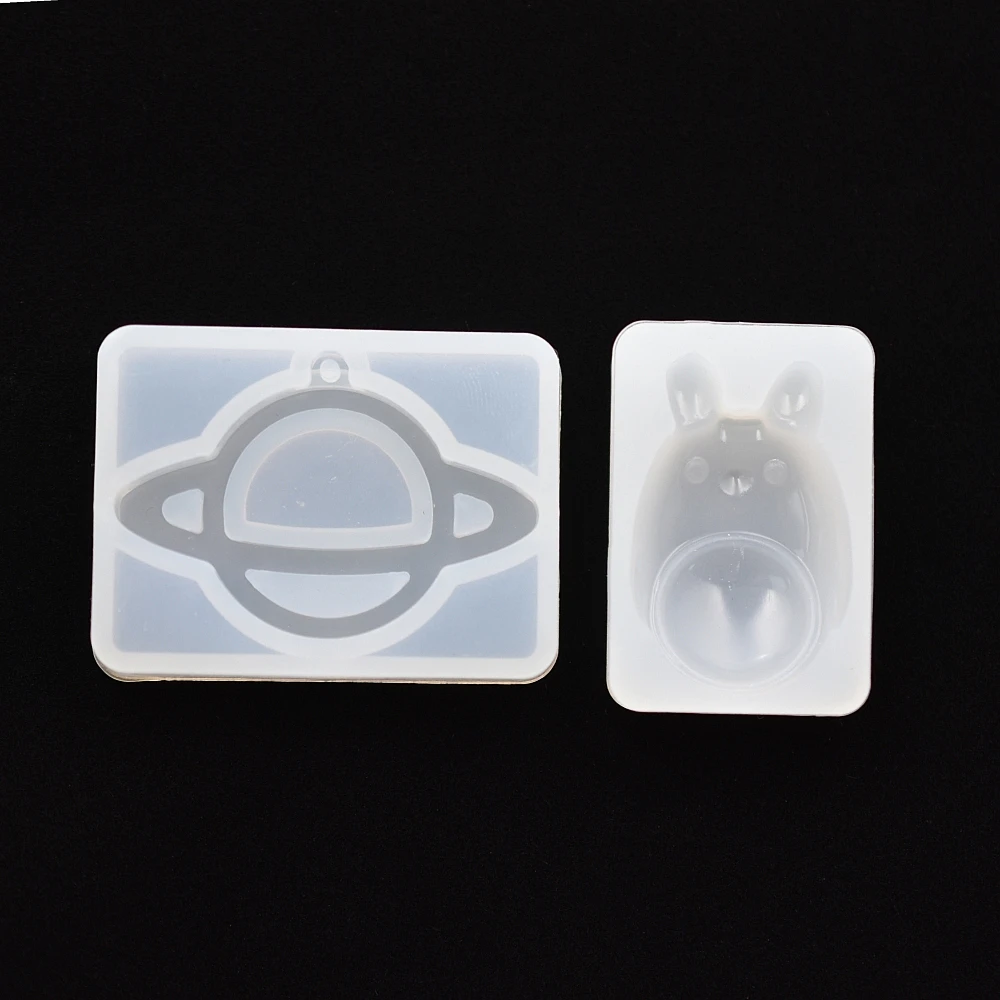 

Saturn celestial body Totoro Silicone Mold pendant Resin Silicone Mould handmade DIY Jewelry Making epoxy resin molds