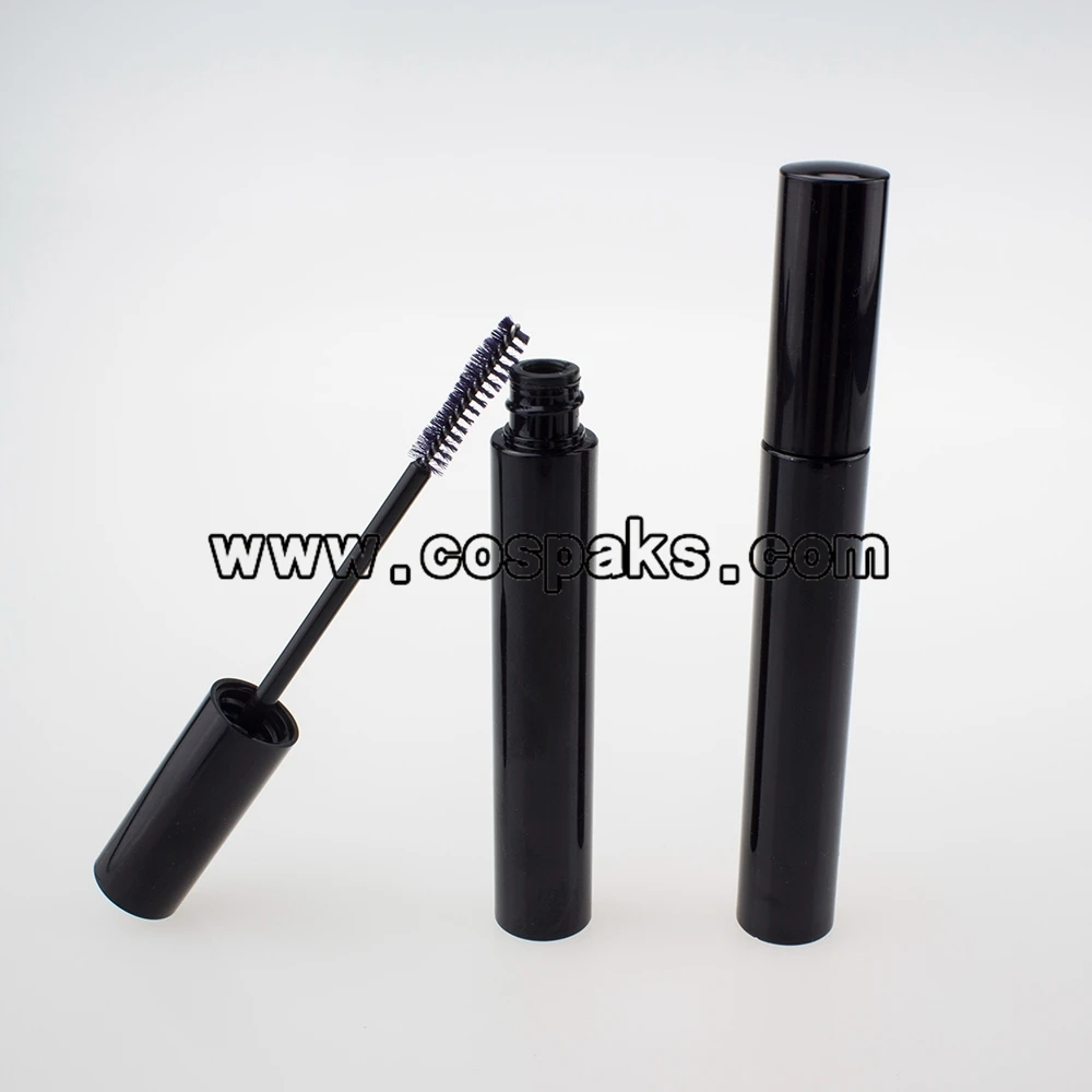 10ml black empty mascara tube with brush , empty makeup tube wholesale