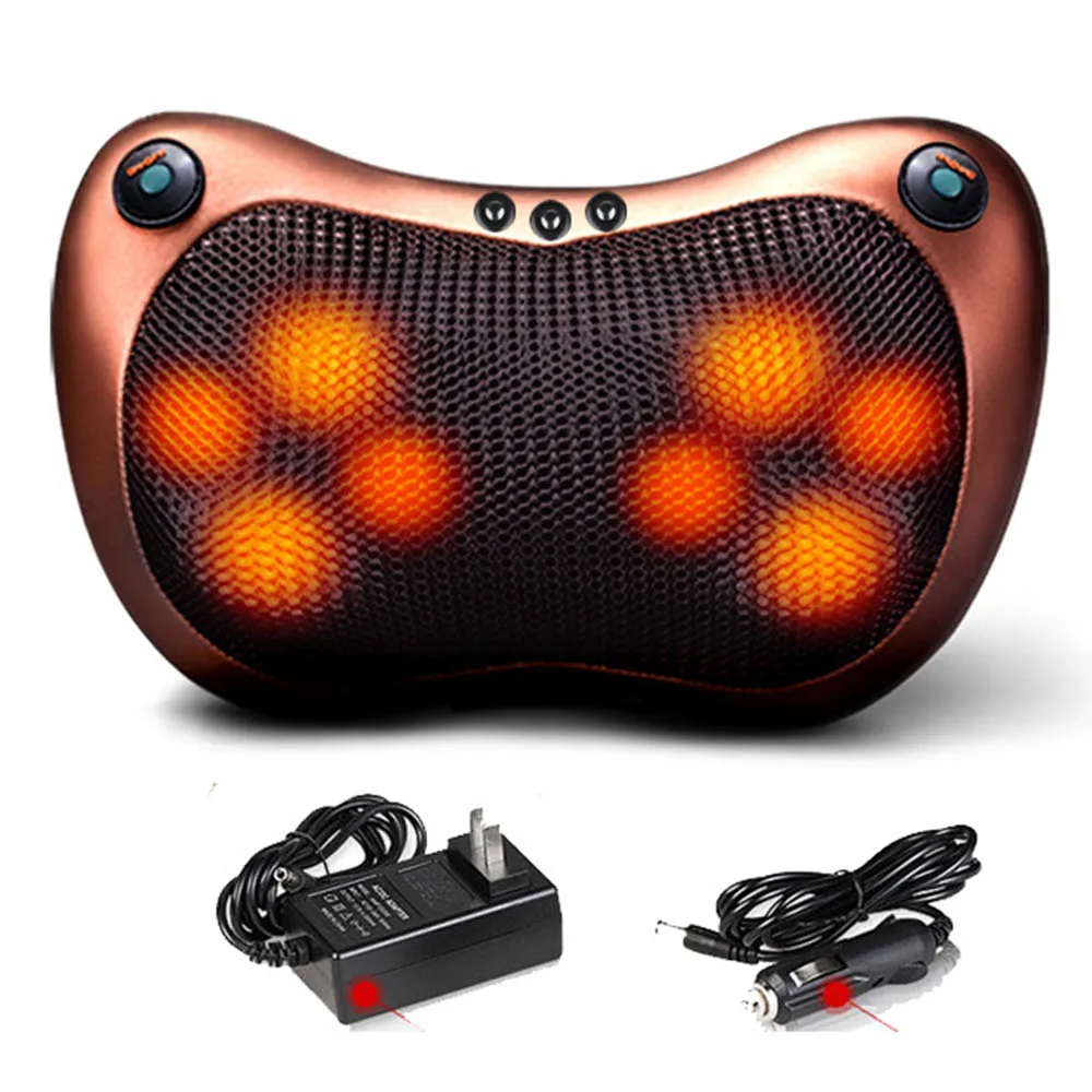 

Multifuction Relaxing massages Head Neck Massager pillow Car Cervical Shiatsu Waist Body Electric Massage Pillow Cushion J19