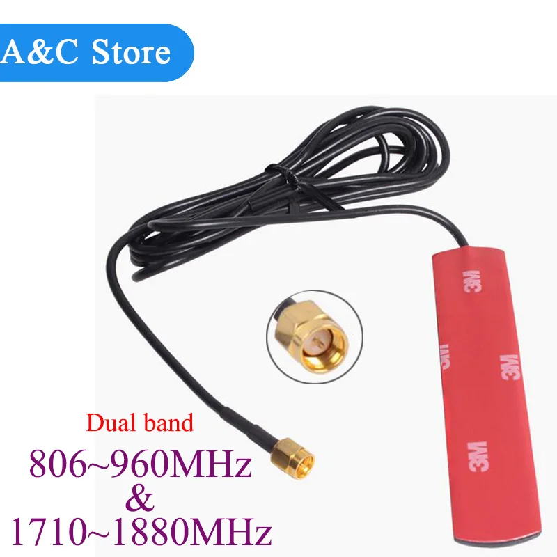 bilder für Dual band gsm antenne 806-960 Mhz 1710-1880 Mhz geklebt streifen patch antenne SMA-stecker luft 3 meter Kabel hohe qualität bilder für Dual band gsm antenne 806-960 Mhz 1710-1880 Mhz geklebt streifen patch antenne SMA-stecker luft 3 meter Kabel hohe qualität