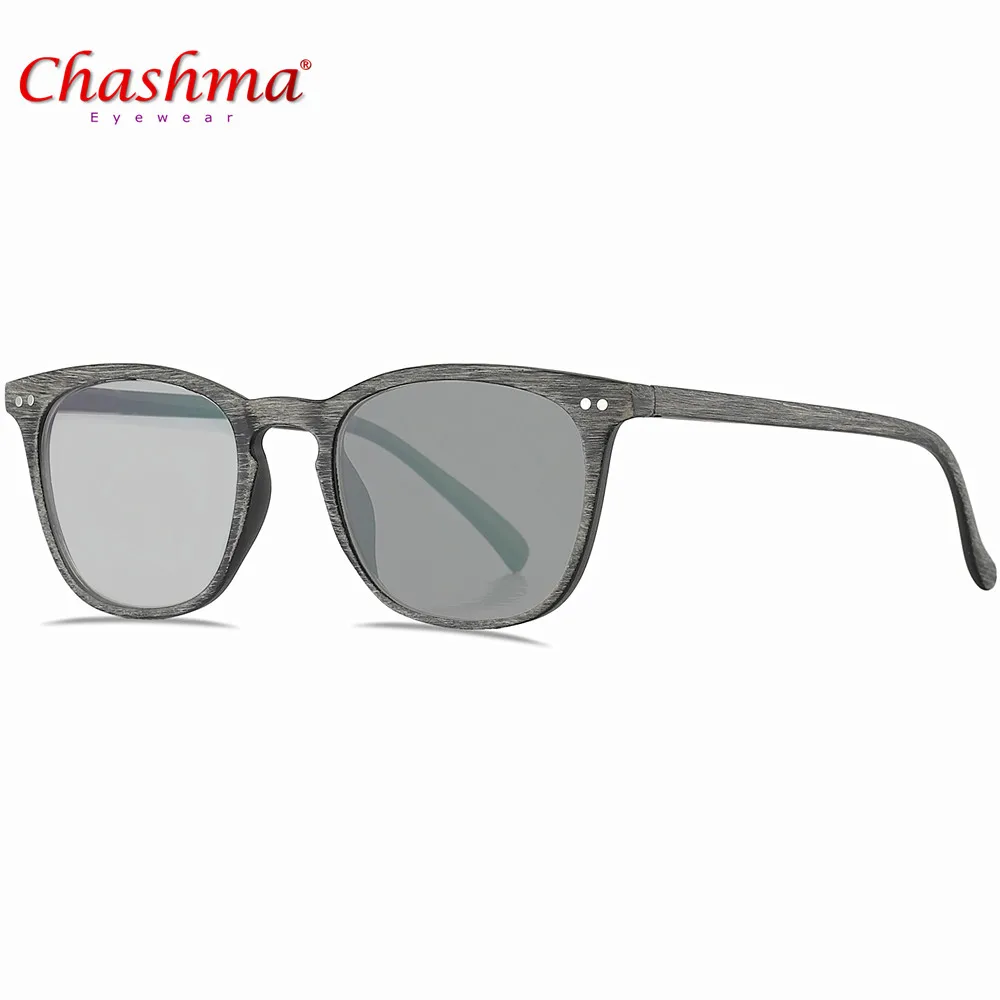 Серый Chashma, солнцезащитные очки с переходом, фотохромные очки для чтения, для мужчин и женщин, очки для пресбиопии с диоптриями, очки Oculos de Grau - Цвет оправы: Серый