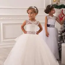 Весенние платья с цветочным узором для девочек, винтажное платье с поясом и кружевом для маленьких девочек на день рождения, рождественское платье принцессы, Детские платья для девочек