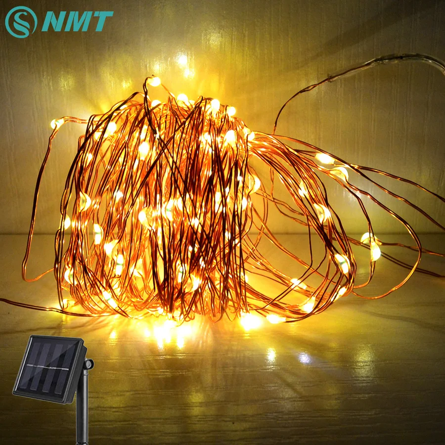 10m 100leds Solar LED Fairy String Lights Garland Christmas LED Solar