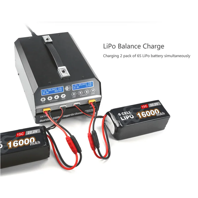 Tarot-RC SKYRC PC1080 Dual Channel Charger 1080W 20A Lithium Battery Charger for agricultural spraying drone