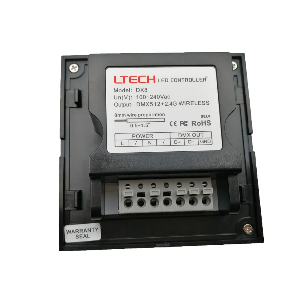 Ltech светодиодный DMX512 и 2.4 ГГц rf Беспроводной контроллер multi 110 В 240 В Стекло сенсорной панели 4 зоны РФ удаленный V8 с r4-5a CV приемник