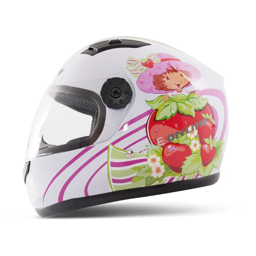 T866 Children's Motorcycle Helmet Strawberry Girl Safety Helmet for