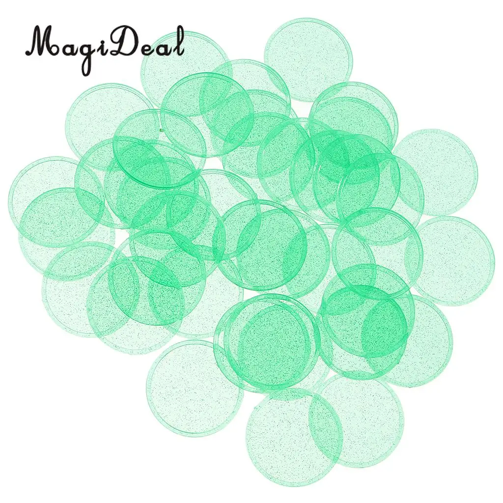 MagiDeal 40Pcs Plastic Count Bingo Chips Markers for Bingo Game Cards Party Fun Family Club Games Supplies Accessory