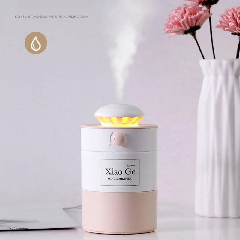 

500ML Air Humidifier Ultrasonic Mist Maker USB Aroma Essential Oil Diffuser Mini Portable Air Purifier For Car Home With Lights