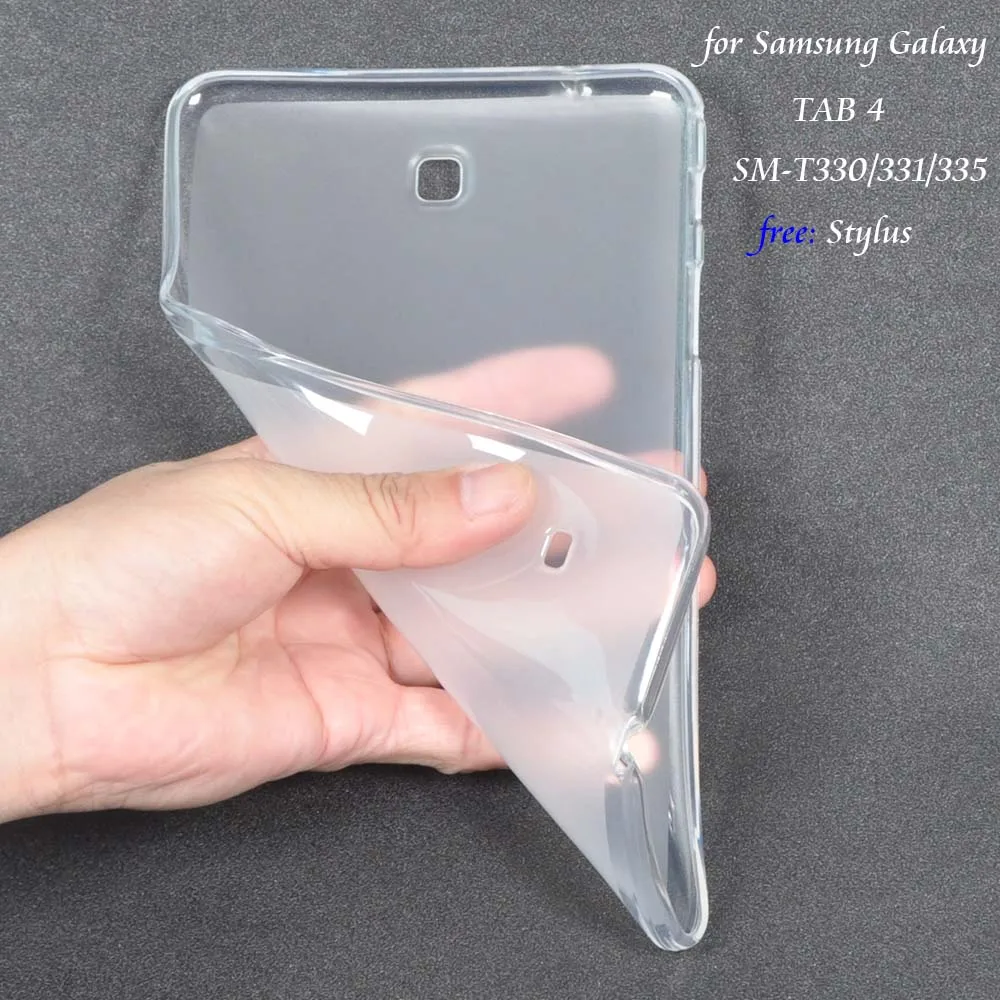 

Case for Samsung Galaxy TAB 4 8.0 Soft TPU Cover Funda for Samsung Galaxy TAB 4 8.0 SM-T330 SM-T331 SM-T335 8inch Tablet+Stylus