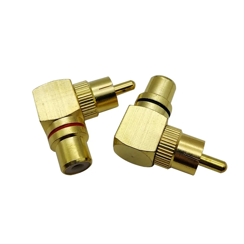 

RCA Adaptor Male to Female Connector Joint 90 Degrees Right Angle HUG-Deals