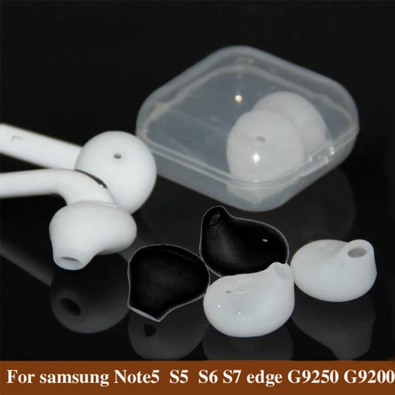 8 Pcs/4 Pairs Silicone Ear Tip Earpads Caps With Storage Box For Samsung S6 S7 edge G9250 G9200 In-Ear Earphone | Электроника