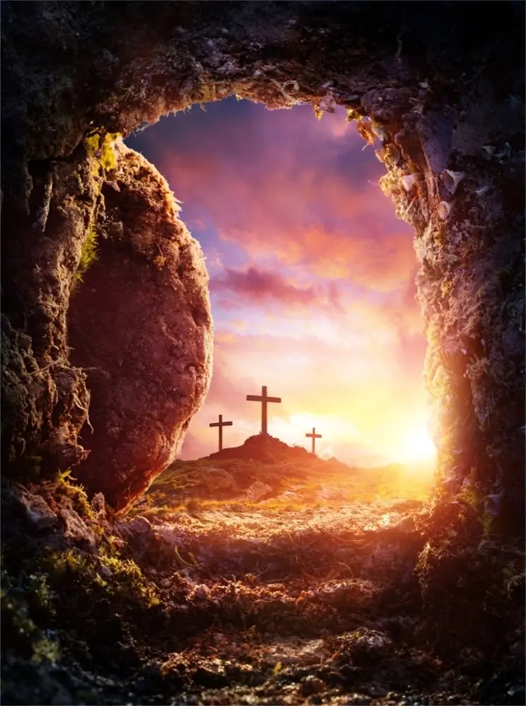 Cross Backdrop Resurrection of Jesus Holy Lights Backdrops for Photography Fairytale Weathered Arch Gate Dreamy | Электроника