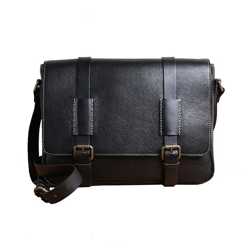AETOO Original handmade vintage leather men's bag leather casual shoulder bag Messenger bag