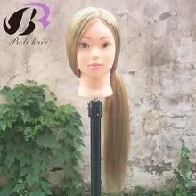 26 Training Head for Hairdressers Mannequin Head Blond Hair Hairdressing Doll Heads Cosmetology Manikin Head with