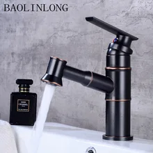 BAOLINLONG Antique Brass Basin Bathroom Faucets Deck Mount Vanity Vessel Sinks Mixer Pull Out Faucet Tap BAOLINLONG Antique Brass Basin Bathroom Faucets Deck Mount Vanity Vessel Sinks Mixer Pull Out Faucet Tap