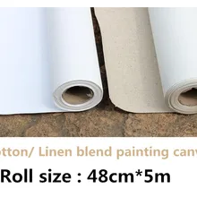 48 см* 5 м рулон 280 г хлопок 380 Лен грунтованный художественный холст