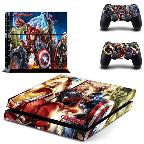 Marvel Мстители PS4 Кожа Наклейка для sony playstation 4 консоли и 2 контроллеров PS4 Кожа Наклейка Винил - Цвет: DPTM0107