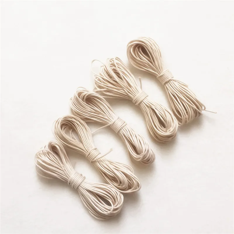 

DIY Rope 50 meters 1.0mm Waxed Twisted Waxed Cotton String Line Thread Cord for Silicone Baby Teether beaded necklace Jewelry