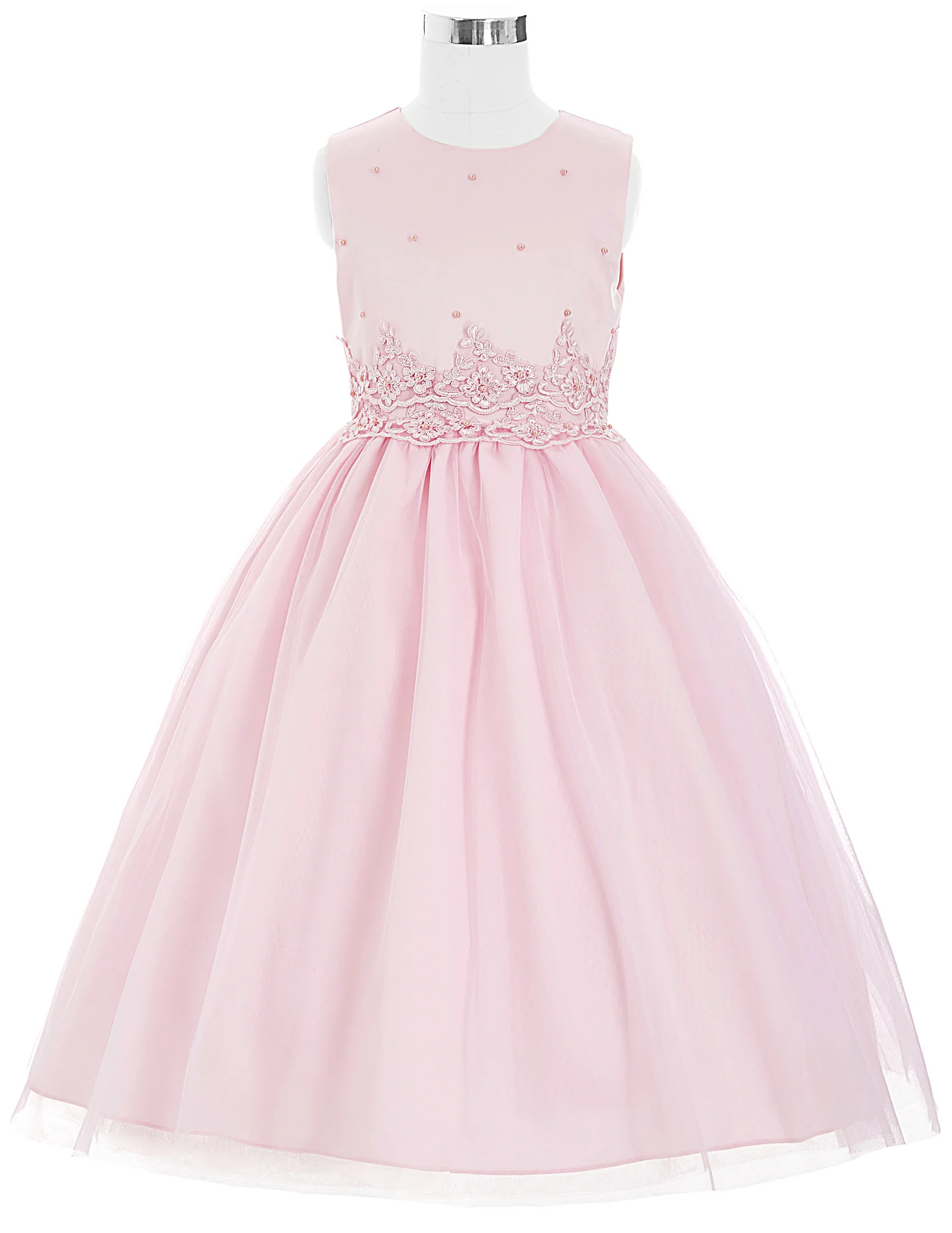 

pageant party dress dress princess flower girl full length sleeveless bridesmaid ballgown formal tulle fashion