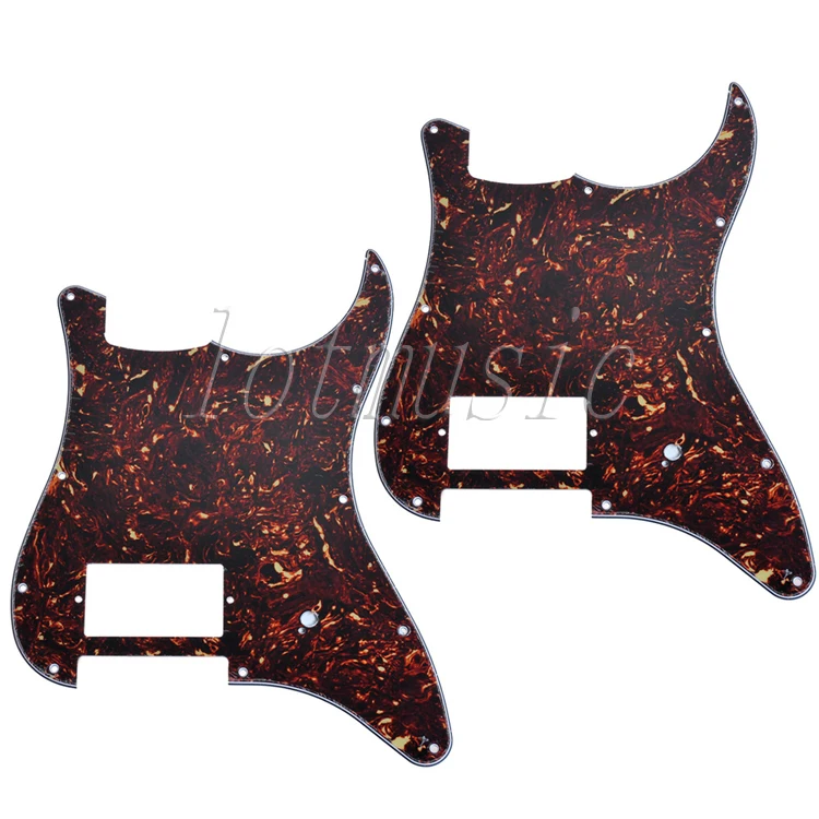 2PCS Dark Brown Tortoise Shell 4Ply 11 Hole Guitar Pickguard For Electric St Replacement 2PCS Dark Brown Tortoise Shell 4Ply 11 Hole Guitar Pickguard For Electric St Replacement