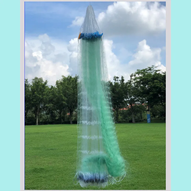 Rede de Pesca Rede de Emalhar de Pesca Ferramenta de Rede de Pesca Produtos ao ar Vermelho de Pesca de Nylon Profundidade Comprimento 40 M-80 3 Camada Ferramenta de Livre 2 M-3 m 8 High Quality Esporte e Lazer