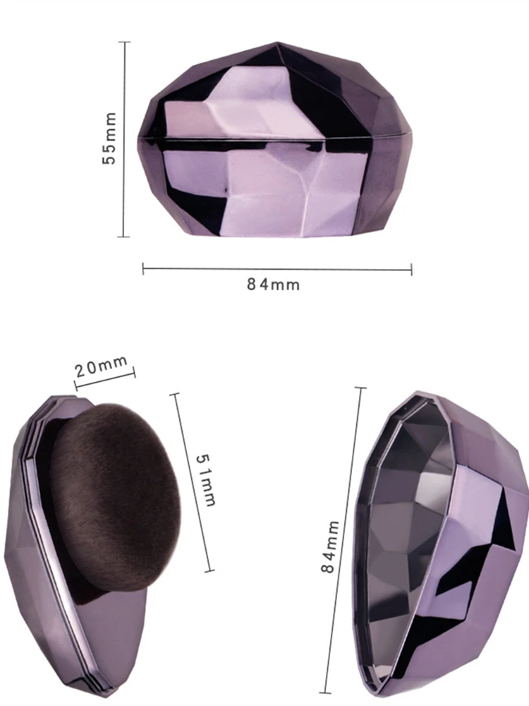 Алмазная форма полный охват влажная Тональная основа щетка мягкая Кабуки Bronzer Кисть для макияжа с крышкой Фиолетовый