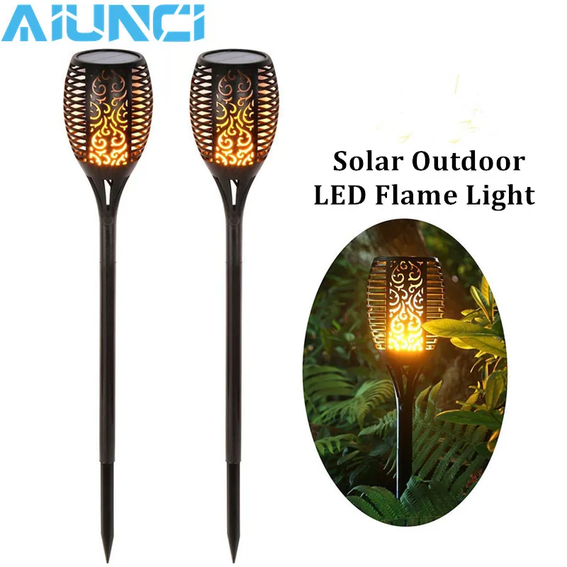 

LED Solar Flame Flickering Lawn Lamps Led Torch Light Realistic Dancing Flame Light Waterproof Outdoor Garden Decor Flame Lamp