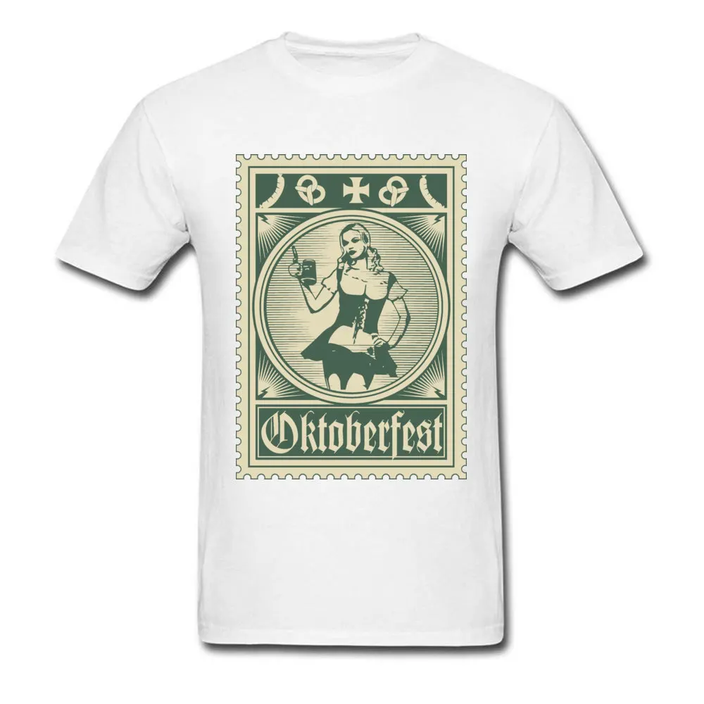 Tops & Tees Oktoberfest Stamp Summer Plain Leisure Short Sleeve 100% Cotton Crewneck Man Top T-shirts Leisure Clothing Shirt Oktoberfest Stamp white