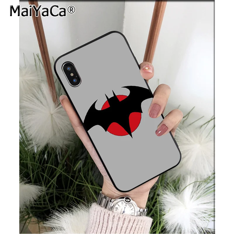 MaiYaCa DC супергерой Бэтмен логотип высокое качество чехол для телефона iPhone 5 5Sx 6 7 7plus 8 8Plus X XS MAX XR