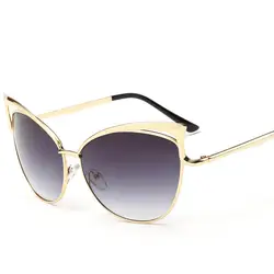 Ретро Винтаж женские Солнцезащитные очки женские солнцезащитные очки Брендовые дизайнерские кошачий глаз зеркальные очки Feminino 2018 Oculos de sol