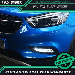 Бесплатная доставка! 12 В 6000 К светодио дный DRL дневные ходовые огни для Buick Encore 2017 противотуманная фара рамка туман автомобиля укладки