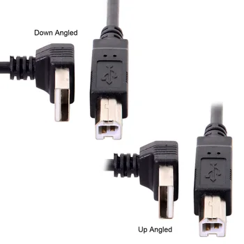 

CYDZ Angled 90 Degree USB 2.0 Male to B Type Male Cable for Printer Scanner Hard Disk 20cm
