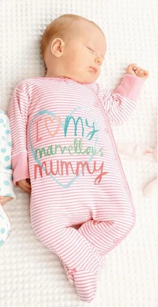 Детские комбинезоны г., костюм для новорожденных с надписью «I love mummy& daddy» комбинезон для девочек и мальчиков, одежда Зимний комбинезон, боди, детская одежда - Цвет: as picture