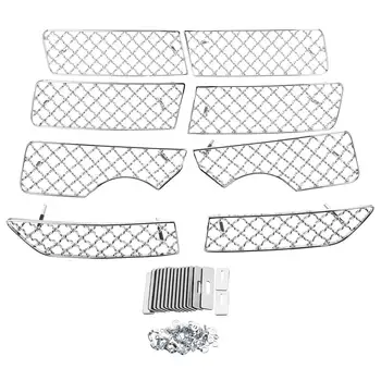 

8X Car Front Insect Screening Mesh Net Grille Cover For Toyota Land Cruiser Prado For FJ 120 2003 2004 2005 2006 2007 2008 2009