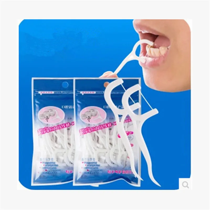 

30pcs/pack Dental Flosser Inte rdental Brush Teeth Stick Toothpicks Floss Plastic Tooth Picks Nylon Wire tool set