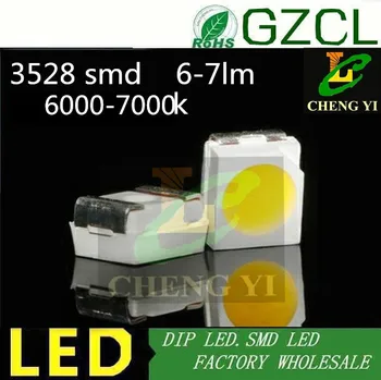 

2000pcs Free shipping 3528 LED white smd led 6000-6500K 3mm led diode 3.0-3.5V(6-7lm)