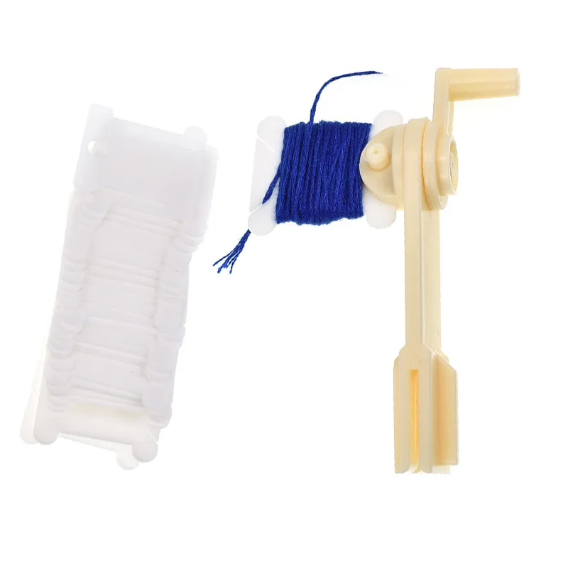 1 Piece String Winder With 30pcs Embroidery Floss Plastic Thread Bobbins Floss for Storage Holder Winding Stitch Wound DIY Craft (3)