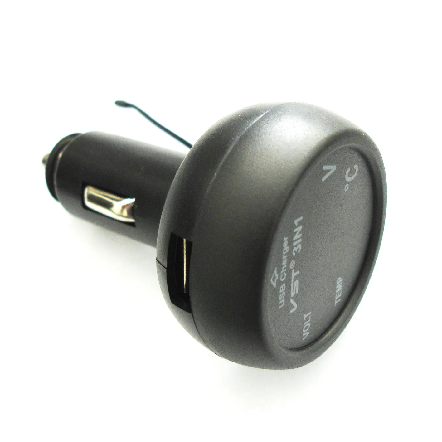 3in1 Цифровой вольтметр-Термометр 12/24V прикуривателя USB Автомобильное зарядное устройство Зарядное устройство 5v для iPhone и android телефонов