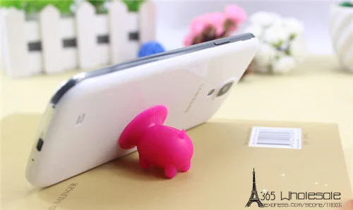 Cute pig Silicone phone rack holder 50pcs - 5