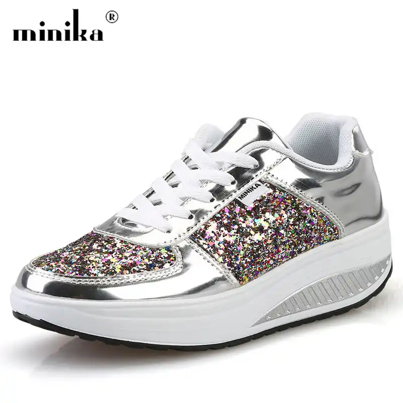 white and silver trainers womens
