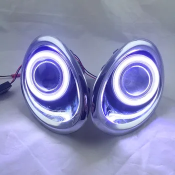 

eOsuns COB angel eye led daytime running light DRL + Fog Light + Projector Lens for nissan succe 2011-13