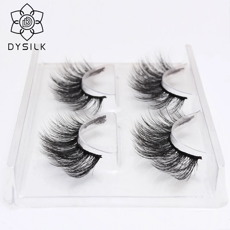 

DYSILK 2 Pairs Natural False Eyelashes Fake Lashes Long Makeup 3d Mink Lashes Eyelash Extension Mink Eyelashes For Beauty