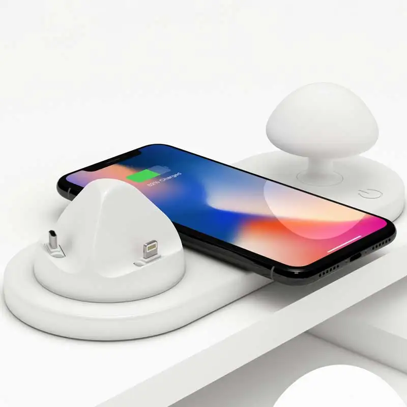 Многофункциональная беспроводная зарядная станция для samsung iphone быстрое зарядное