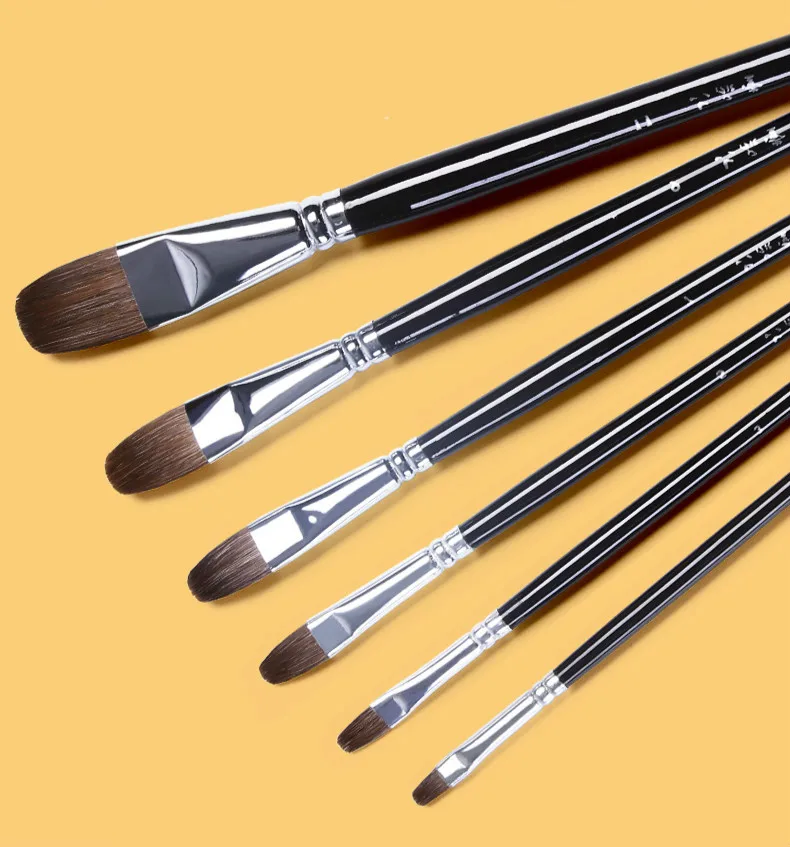 Pintura a Óleo Material de Arte Paint Brush Grupo Pinceles Pará Acrilico y Oleo Cabelo Fuinha Pincel Guache Aquarela Acrílico Art 2 Cheap Pincéis de pintura