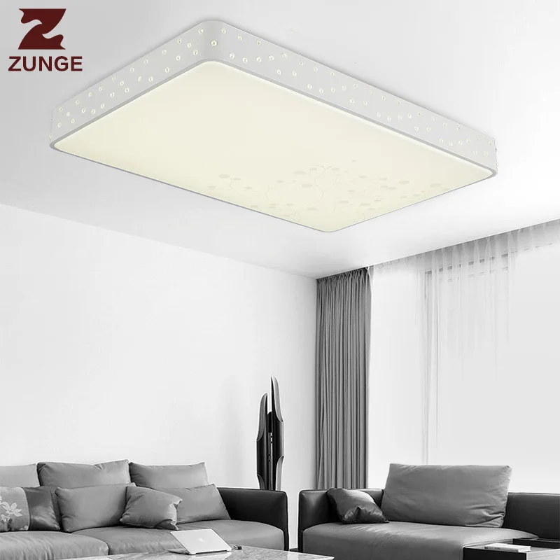 

ZUNGE LED ceiling living room lights rectangular simple modern atmosphere P652 dining room bedroom lamp
