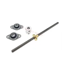 Jeu de vis à plomb pour imprimante 3D, en acier inoxydable T8-200, KFL08, avec couplage d'arbre, Dia 8MM, pas 2mm, plomb 8mm, longueur 200mm