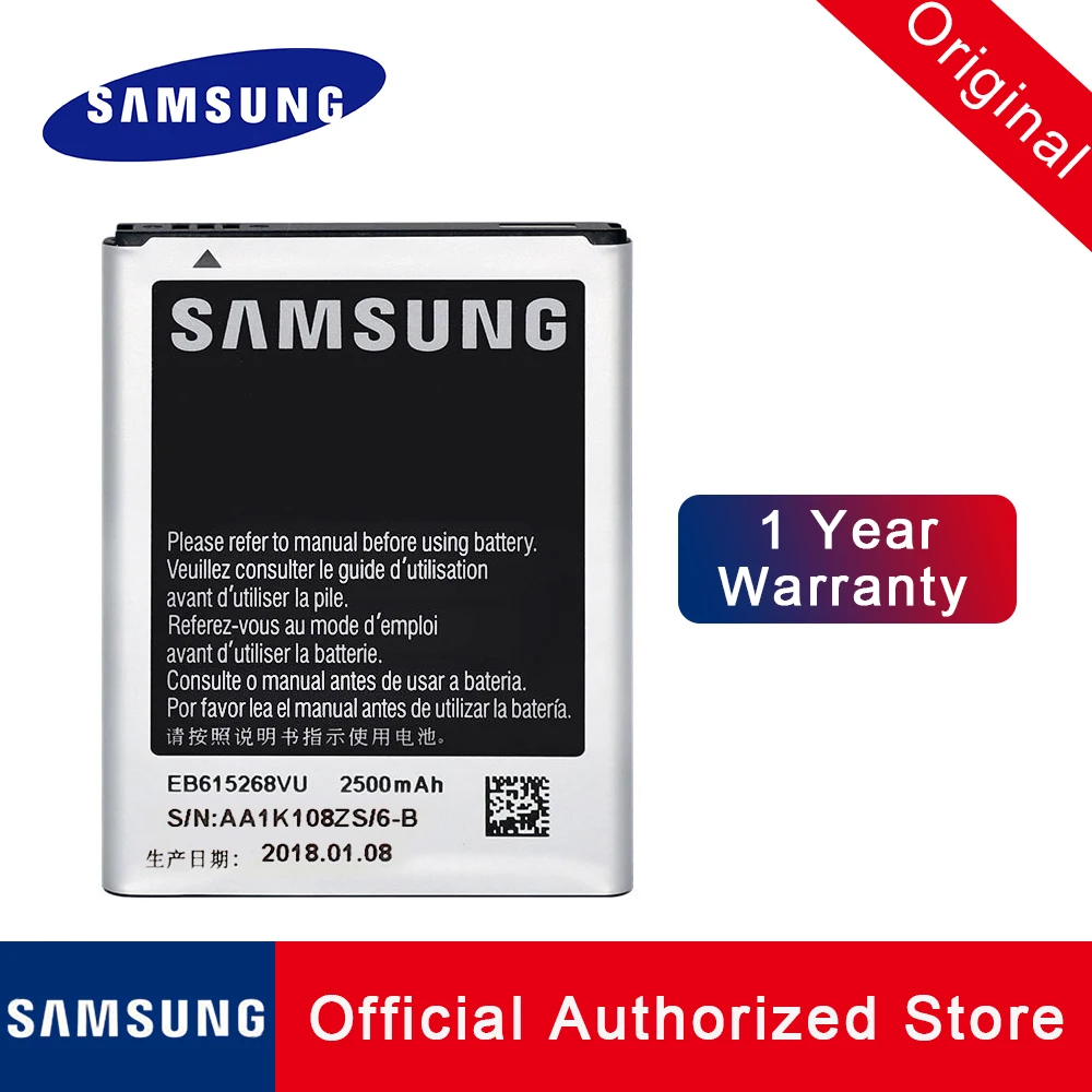 

EB615268VU Original replacement Battery For Samsung Galaxy Note 1 One i717 T879 N7000 2500mAh +tracking no