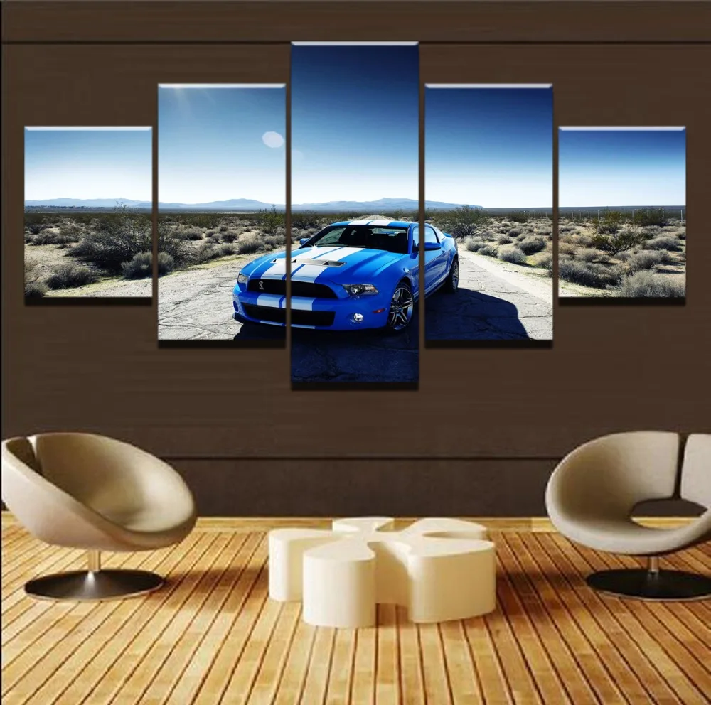 

Beautiful And Great Blue Car Painting Home Decor Picture Canvas Wall Art For Living Room HD Print Wall Art Canvas Painting